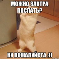 можно завтра поспать? ну пожалуйста :))