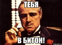 тебя в битон!