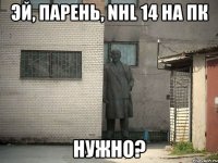 эй, парень, nhl 14 на пк нужно?