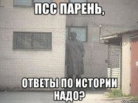 псс парень, ответы по истории надо?