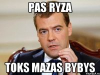 pas ryza toks mazas bybys