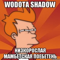 wodota shadow низкорослая мамбетская поебетень