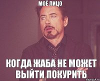 МОЁ ЛИЦО КОГДА ЖАБА НЕ МОЖЕТ ВЫЙТИ ПОКУРИТЬ