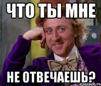 что ты мне не отвечаешь?