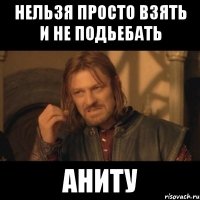 нельзя просто взять и не подьебать аниту