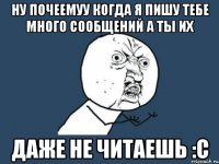 ну почеемуу когда я пишу тебе много сообщений а ты их даже не читаешь :с