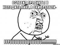 оставил продукты в холодильнике, а они пропали- fffuuuuuuuuuuuuu!!!