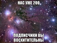 нас уже 200 подписчики вы восхитительны