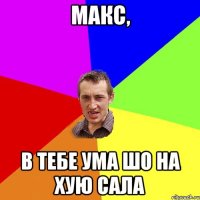 макс, в тебе ума шо на хую сала