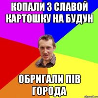 копали з славой картошку на будун обригали пів города