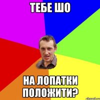 тебе шо на лопатки положити?