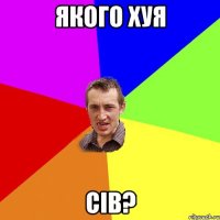 якого хуя сів?