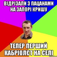 відрізали з пацанами на запорі кришу тепер перший кабріолєт на селі