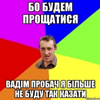 бо будем прощатися вадім пробач я більше не буду так казати