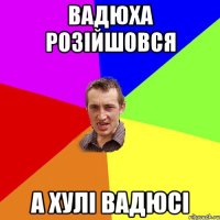 вадюха розійшовся а хулі вадюсі