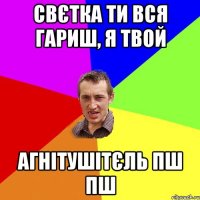 свєтка ти вся гариш, я твой агнітушітєль пш пш