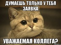 думаешь только у тебя заявка уважаемая коллега?