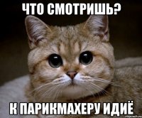 что смотришь? к парикмахеру идиё