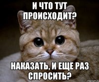 и что тут происходит? наказать, и еще раз спросить?