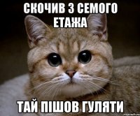 скочив з семого етажа тай пішов гуляти