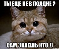 ты еще не в полдне ? сам знаешь кто !)