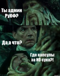 Ты админ РуКФ? Да,а что? Где капсулы за ИО сука?!