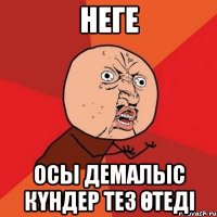 неге осы демалыс күндер тез өтеді