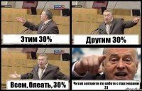 Этим 30% Другим 30% Всем, блеать, 30% Читай алгоритм по работе с партнерами ЗЗ