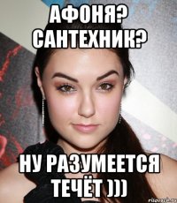 афоня? сантехник? ну разумеется течёт )))