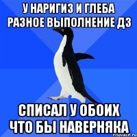 у наригиз и глеба разное выполнение дз списал у обоих что бы наверняка