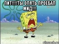 пит!!!ты опять проебал мид!!! 