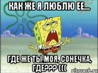 как же я люблю ее... где же ты моя, сонечка, где??? (((