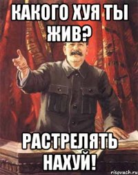 какого хуя ты жив? растрелять нахуй!