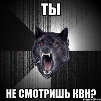 ты не смотришь квн?