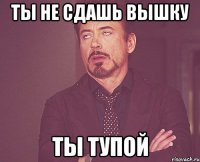 ты не сдашь вышку ты тупой