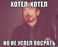 хотел, хотел но не успел посрать