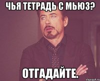 чья тетрадь с мьюз? отгадайте.