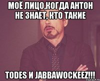 моё лицо,когда антон не знает, кто такие todes и jabbawockeez!!!