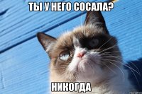 ты у него сосала? никогда