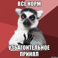 все норм узбагоительное принял