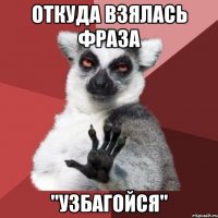 откуда взялась фраза "узбагойся"