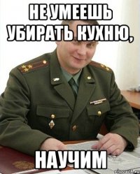 не умеешь убирать кухню, научим