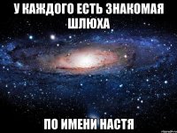 у каждого есть знакомая шлюха по имени настя