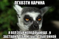 пгхозти карина я вел зебя неподобающе . и заставил тебя не быть збогойной