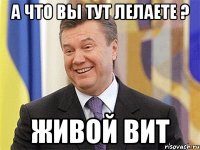 а что вы тут лелаете ? живой вит