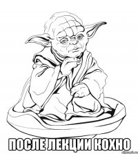  после лекции кохно