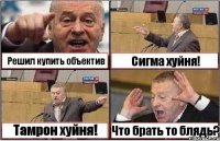 Решил купить объектив Сигма хуйня! Тамрон хуйня! Что брать то блядь?