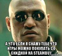  а что если я скажу тебе что игры можно покупать со скидкой на steambuy