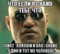 что если я скажу тебе, что ignat_korovin и dao_sheng - один и тот же человек?