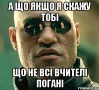 а що якщо я скажу тобі що не всі вчителі погані